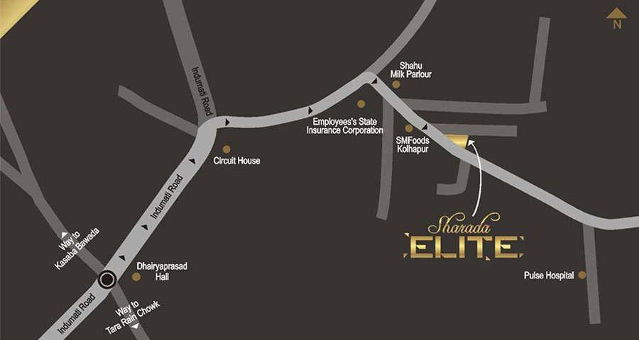 Sharada Elite Residential Apartment Location Map